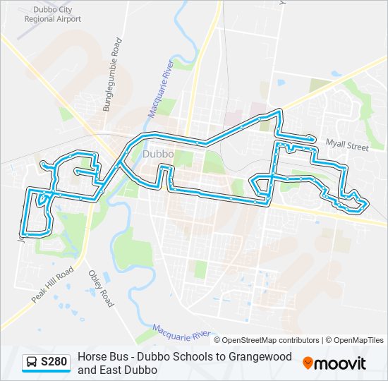 Mapa de S280 de autobús