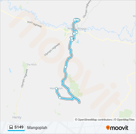 S149 bus Line Map