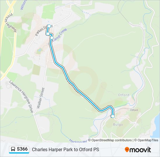 S366 bus Line Map