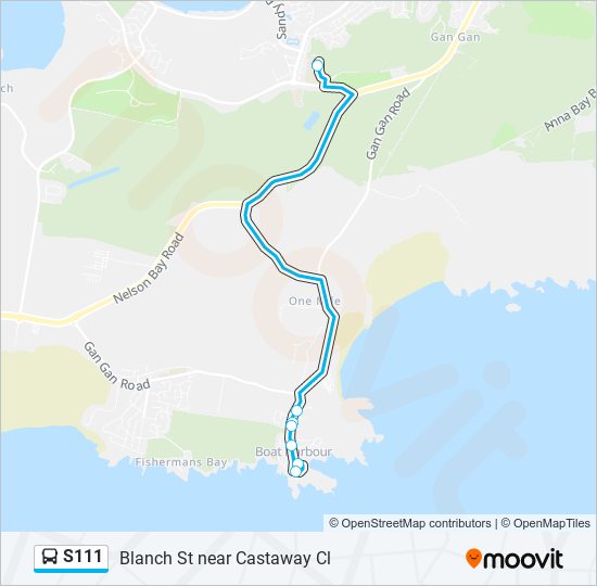 S111 bus Line Map