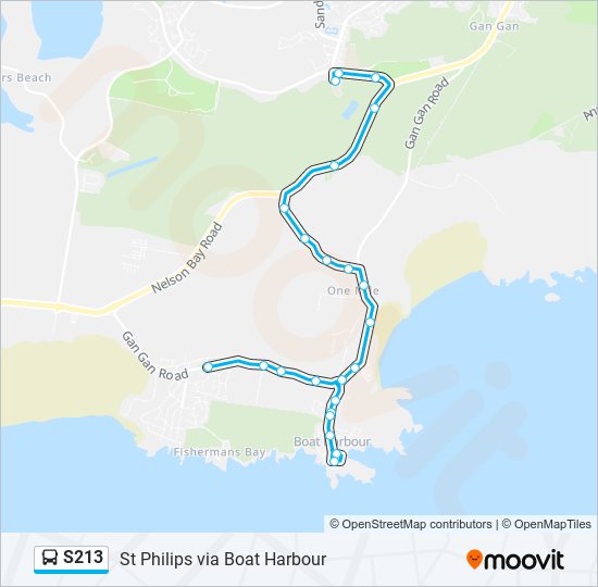Mapa de S213 de autobús