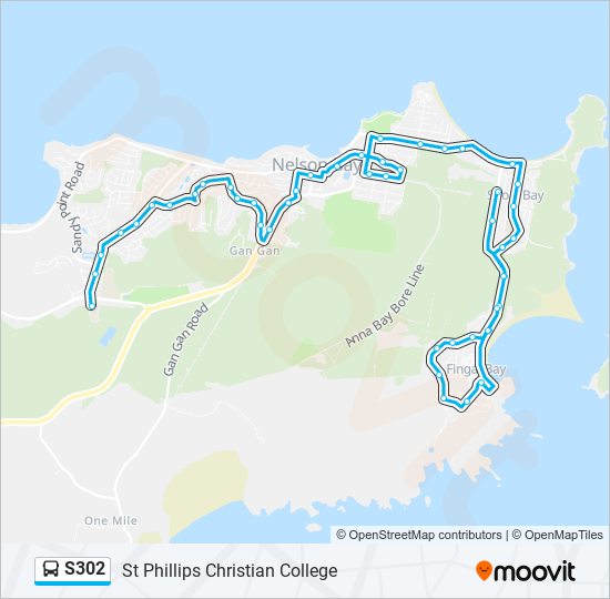 Mapa de S302 de autobús