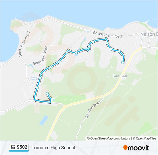 Mapa de S502 de autobús