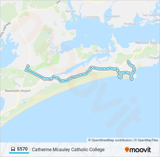 Mapa de S570 de autobús