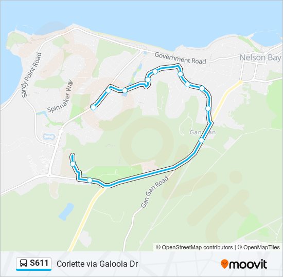 S611 bus Line Map