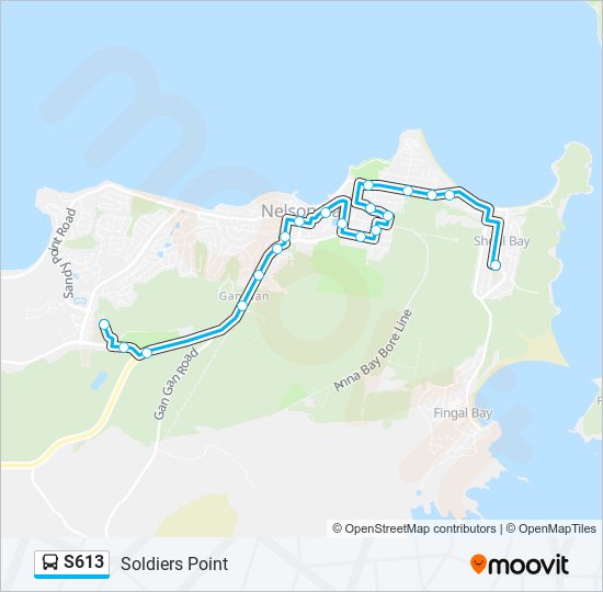 S613 bus Line Map