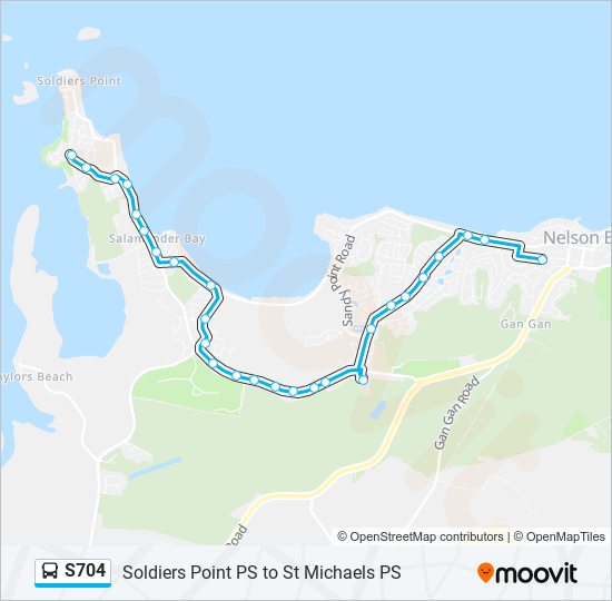 S704 bus Line Map