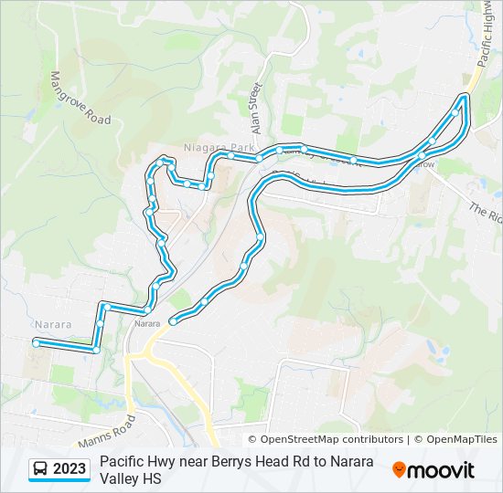 Mapa de 2023 de autobús