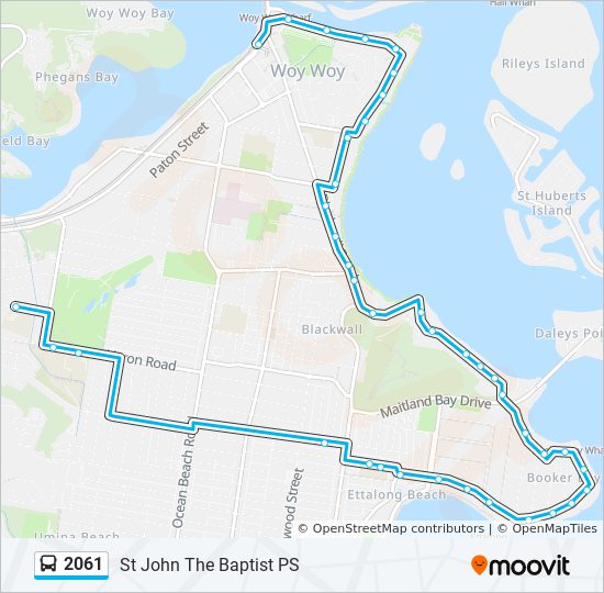 Mapa de 2061 de autobús