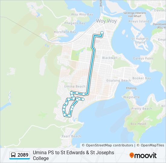 Mapa de 2089 de autobús