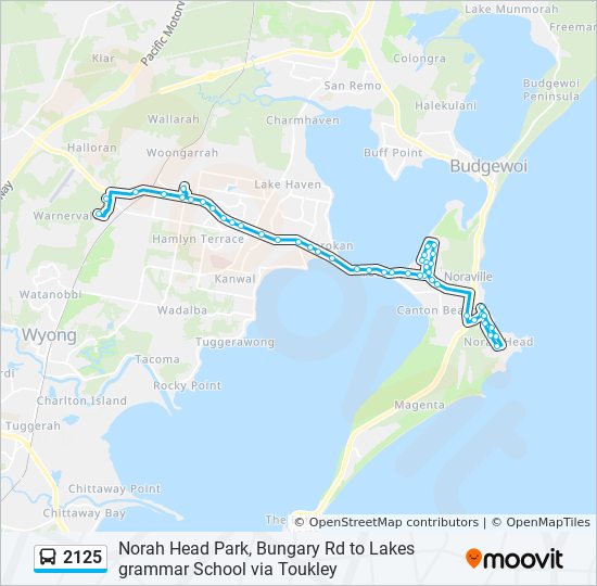 2125 bus Line Map