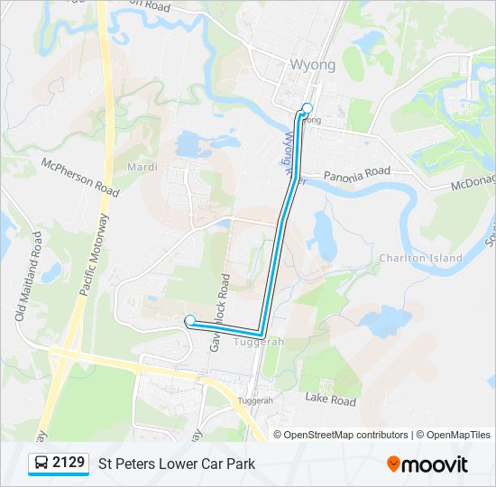 2129 bus Line Map