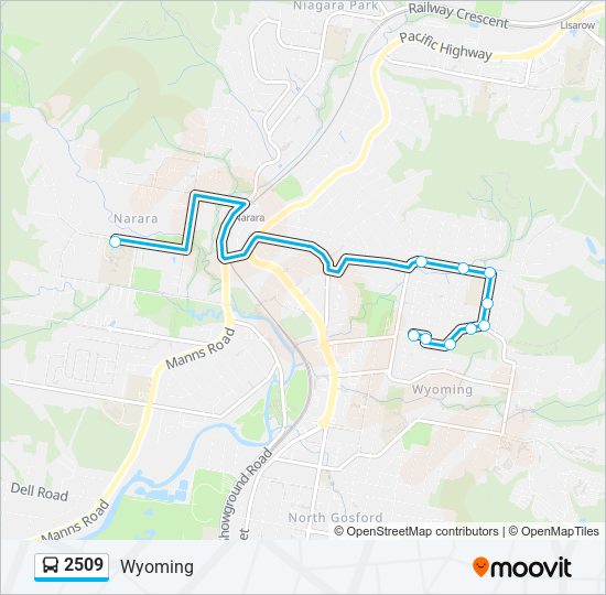 2509 bus Line Map