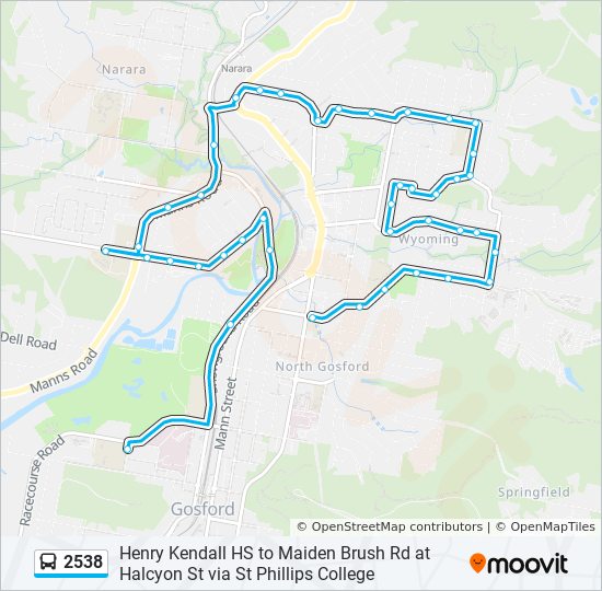 Mapa de 2538 de autobús