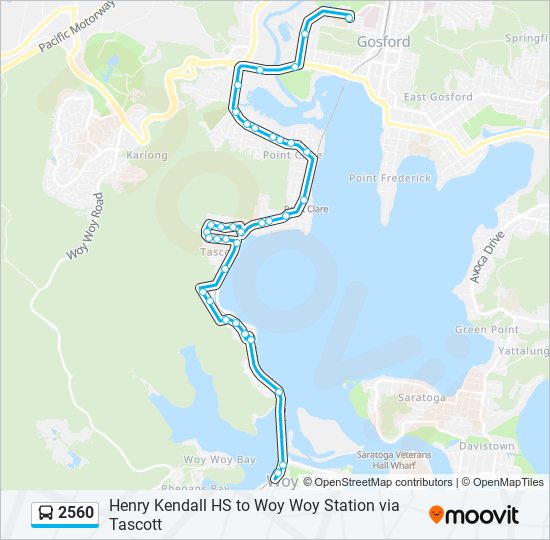 2560 Route Schedules, Stops & Maps Woy Woy (Updated)