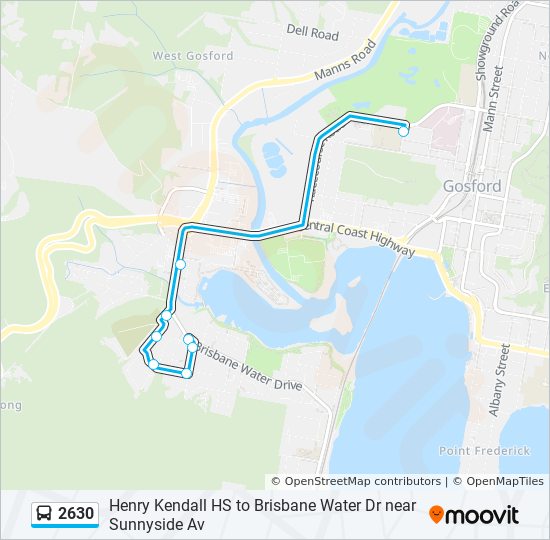 Mapa de 2630 de autobús