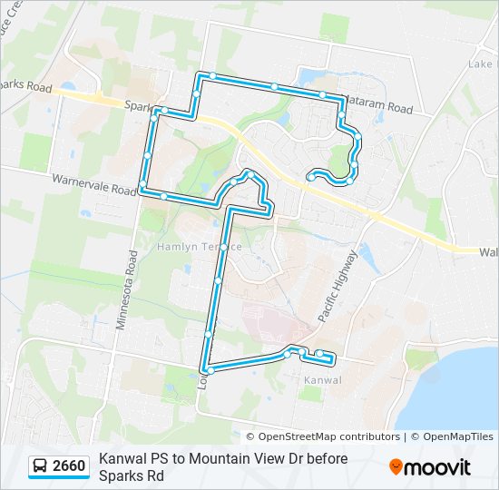 Mapa de 2660 de autobús