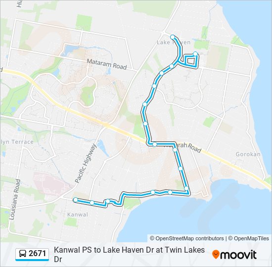 Mapa de 2671 de autobús