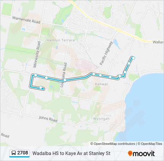2708 bus Line Map