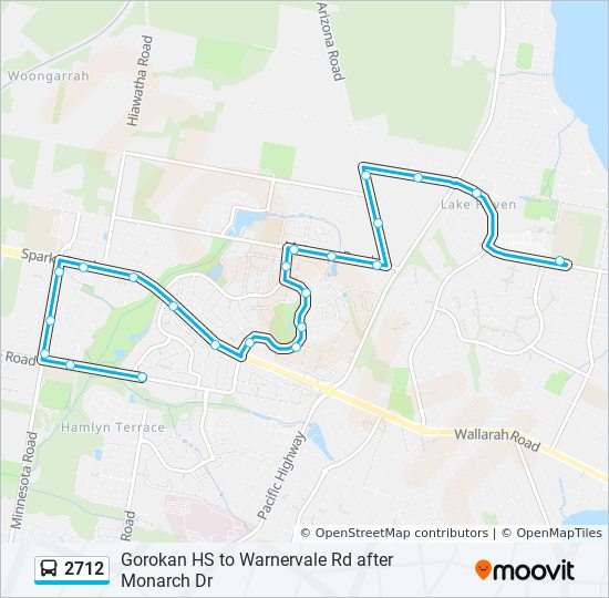 2712 bus Line Map