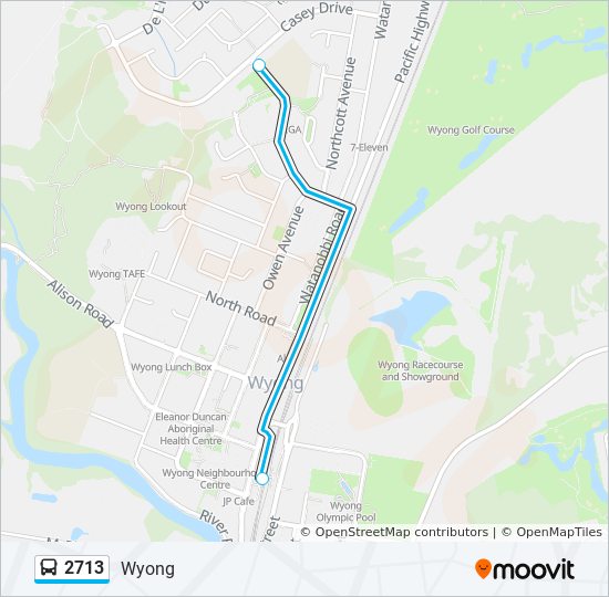 2713 bus Line Map