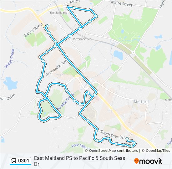 Mapa de 0301 de autobús