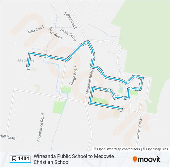 1484 bus Line Map