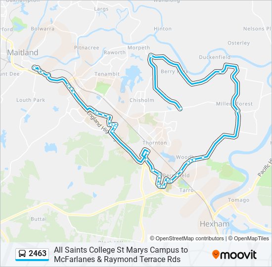 2463 bus Line Map