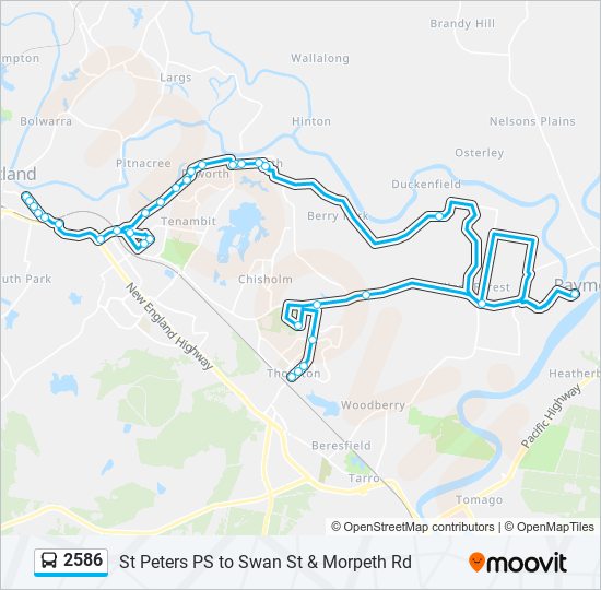 2586 bus Line Map