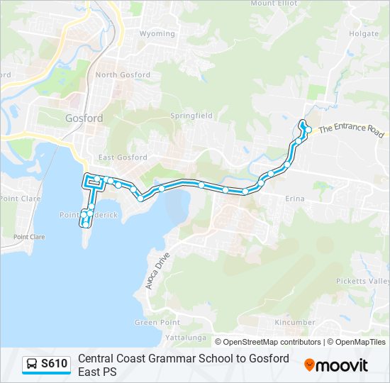 S610 bus Line Map