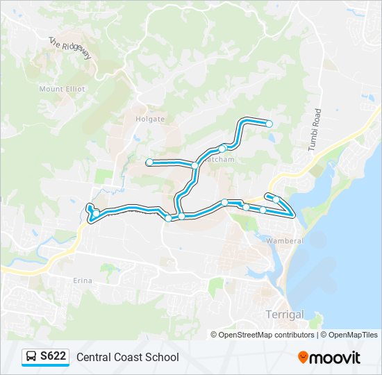 S622 bus Line Map
