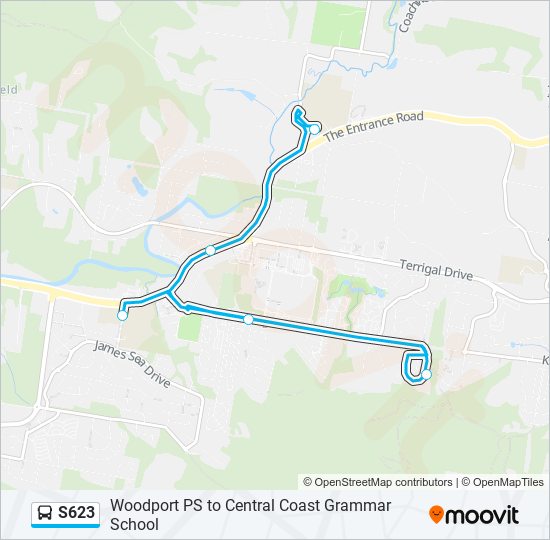 S623 bus Line Map