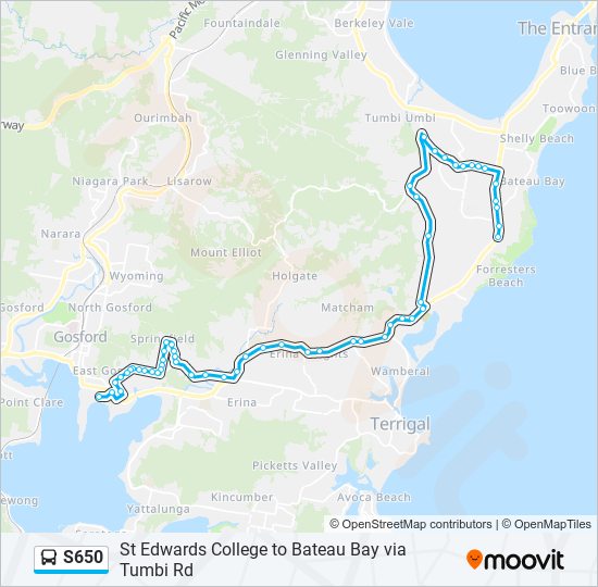 S650 bus Line Map