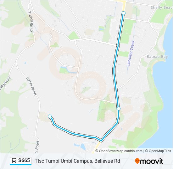 S665 bus Line Map