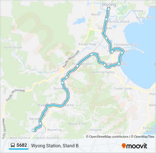 S682 bus Line Map