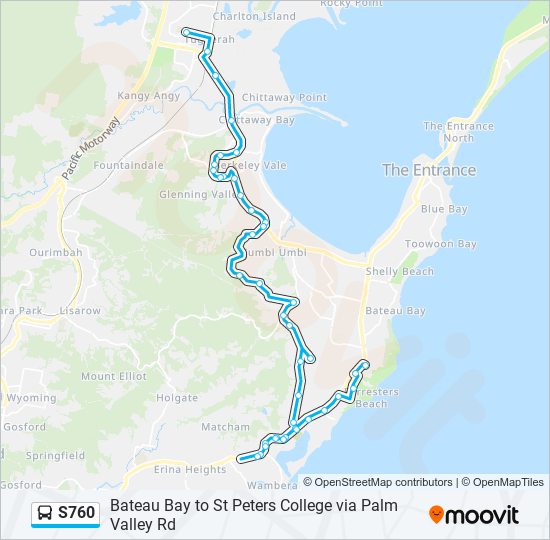 S760 bus Line Map