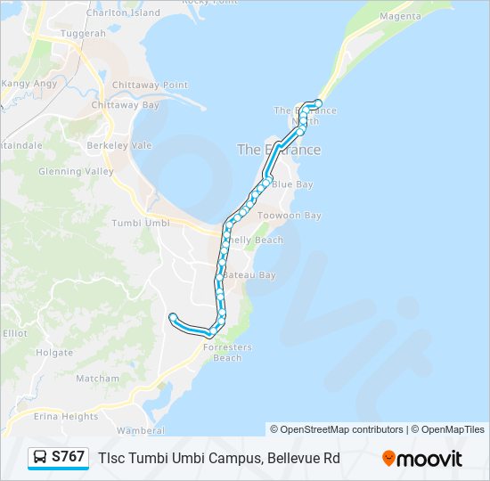 S767 bus Line Map