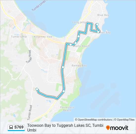 S769 bus Line Map