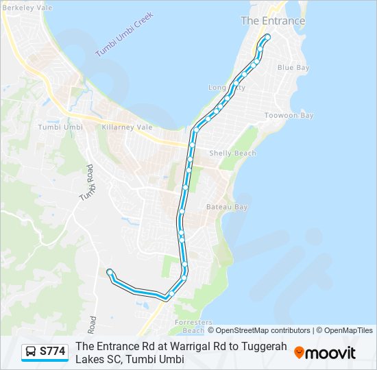 S774 bus Line Map