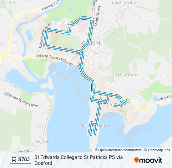 Mapa de S783 de autobús