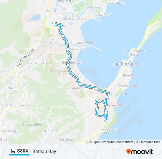 S804 bus Line Map