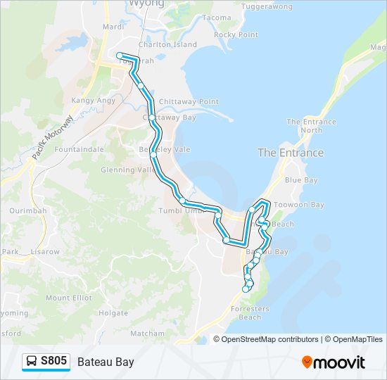S805 bus Line Map