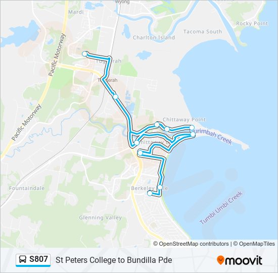 S807 bus Line Map