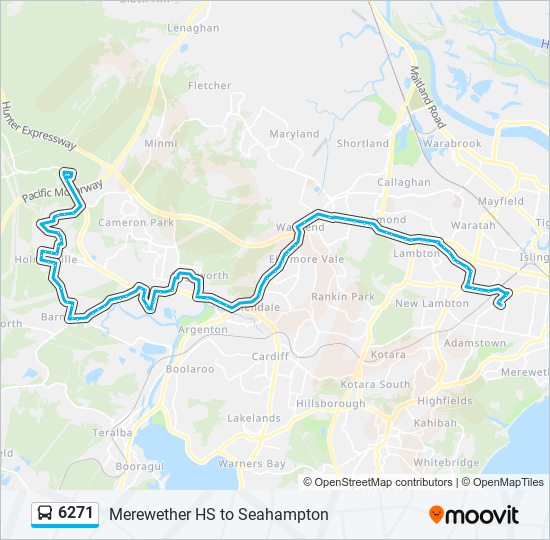 6271 bus Line Map