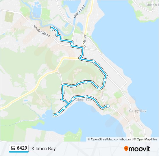 6429 bus Line Map