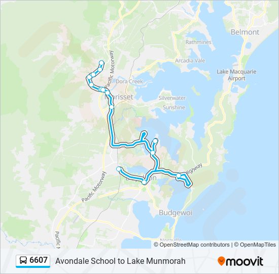 6607 bus Line Map