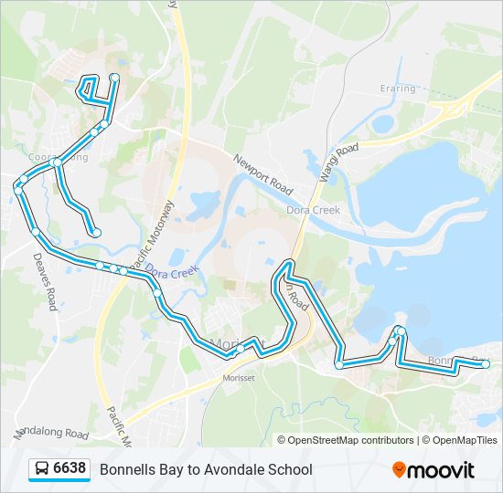 6638 bus Line Map