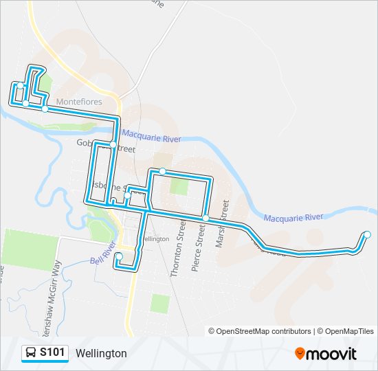 S101 bus Line Map