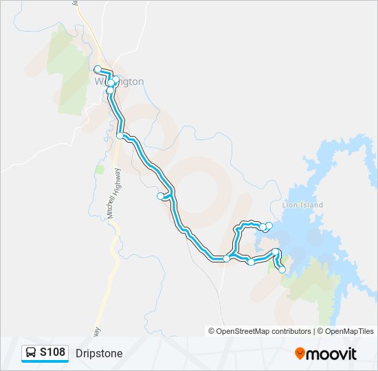 S108 bus Line Map