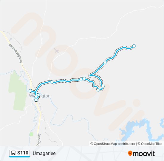 S110 bus Line Map